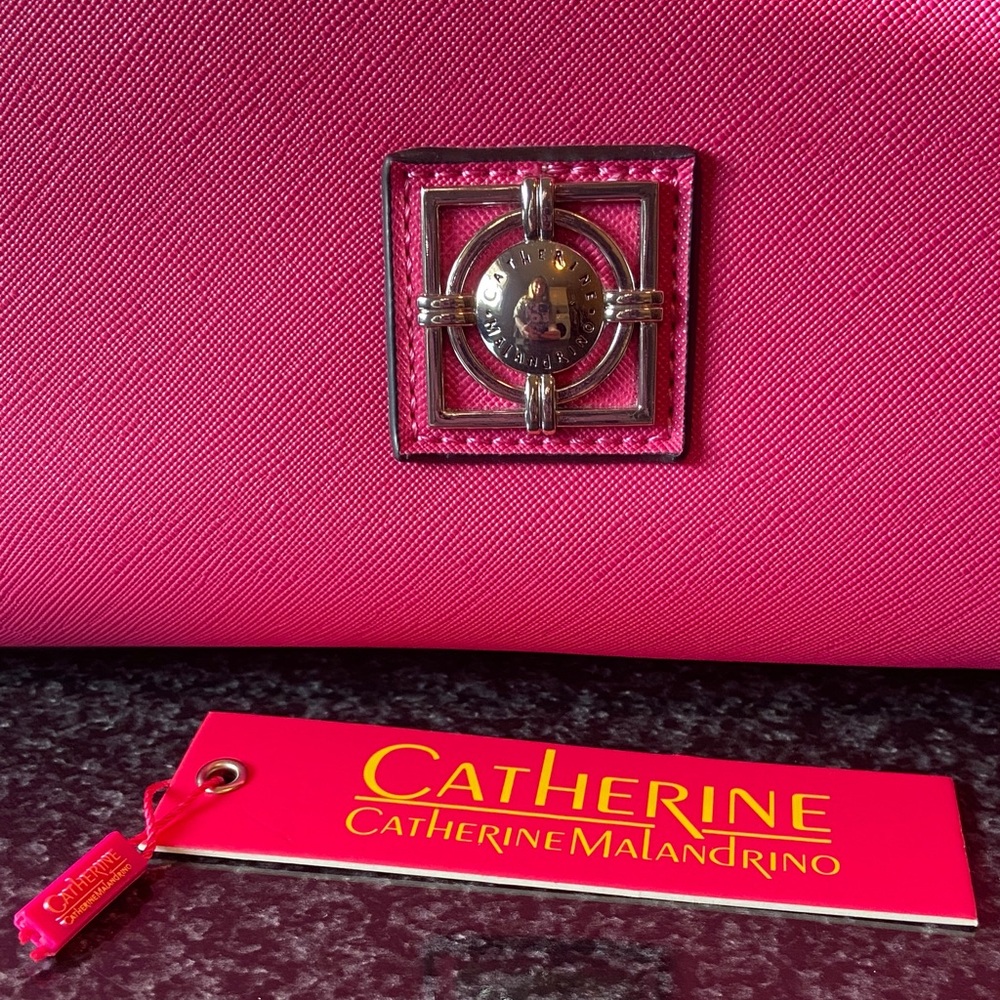 Catherine Malandrino Pink Floral Appliqué Shoulder Bag - Picture 7 of 12